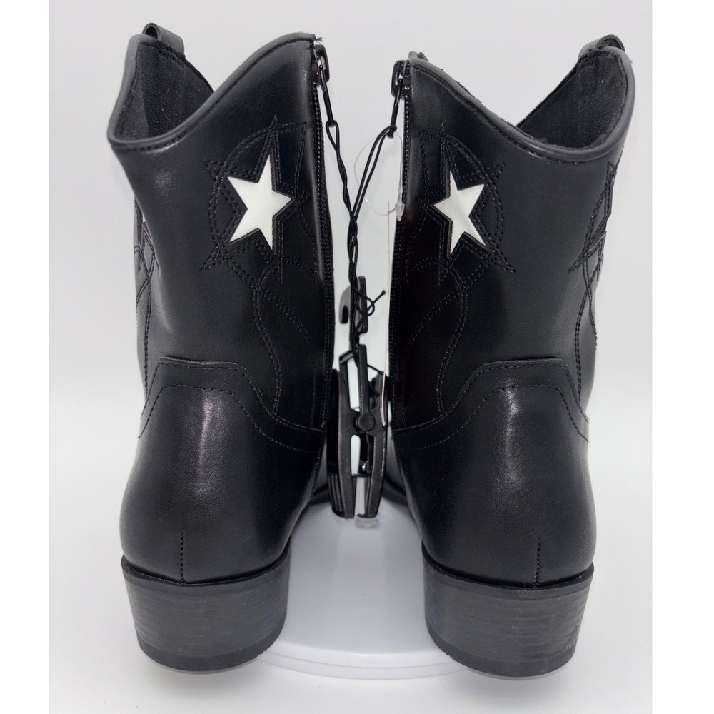NEW WOMEN'S COWBOY BOOT Western Black Star Festival Cowgirl Ankle Pointed Boho6 - Picture 5 of 10
